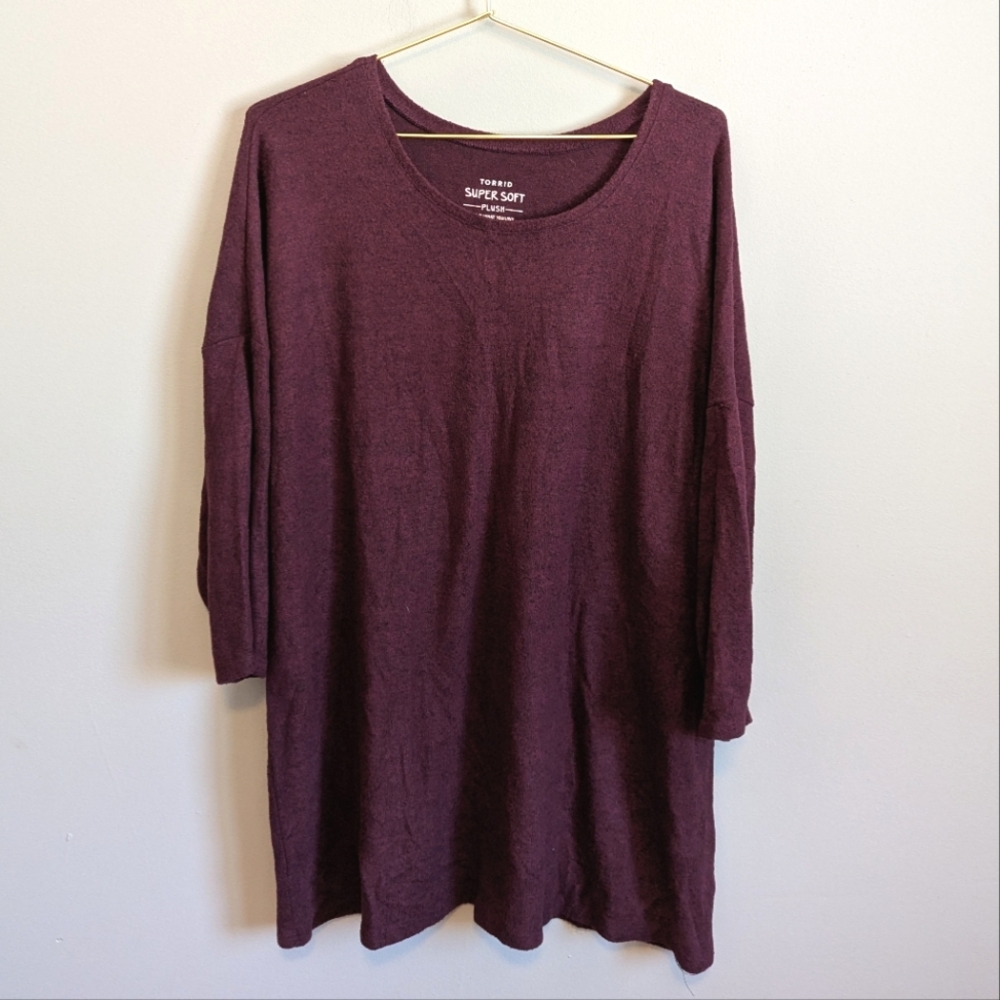 Torrid Super Soft Plush Purple Sweater, size 3X